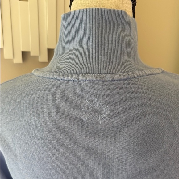 Offline by Aerie Women's Blue Quarter Zip Throwback Corset Cropped Sweatshirt S - Picture 5 of 6